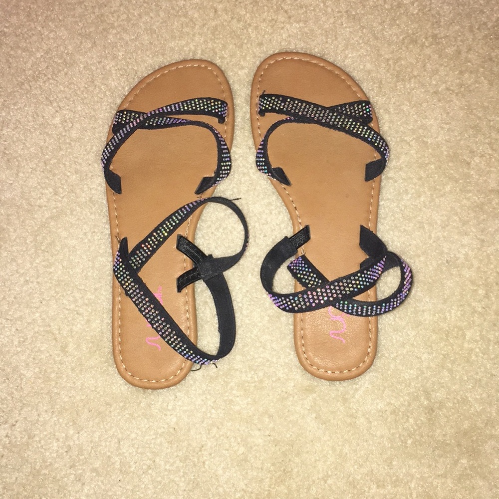 Rhinestone Flip Flops.